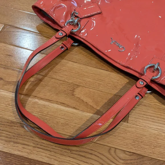 Coach Coral Patent Leather Tote Bag - Picture 4 of 14
